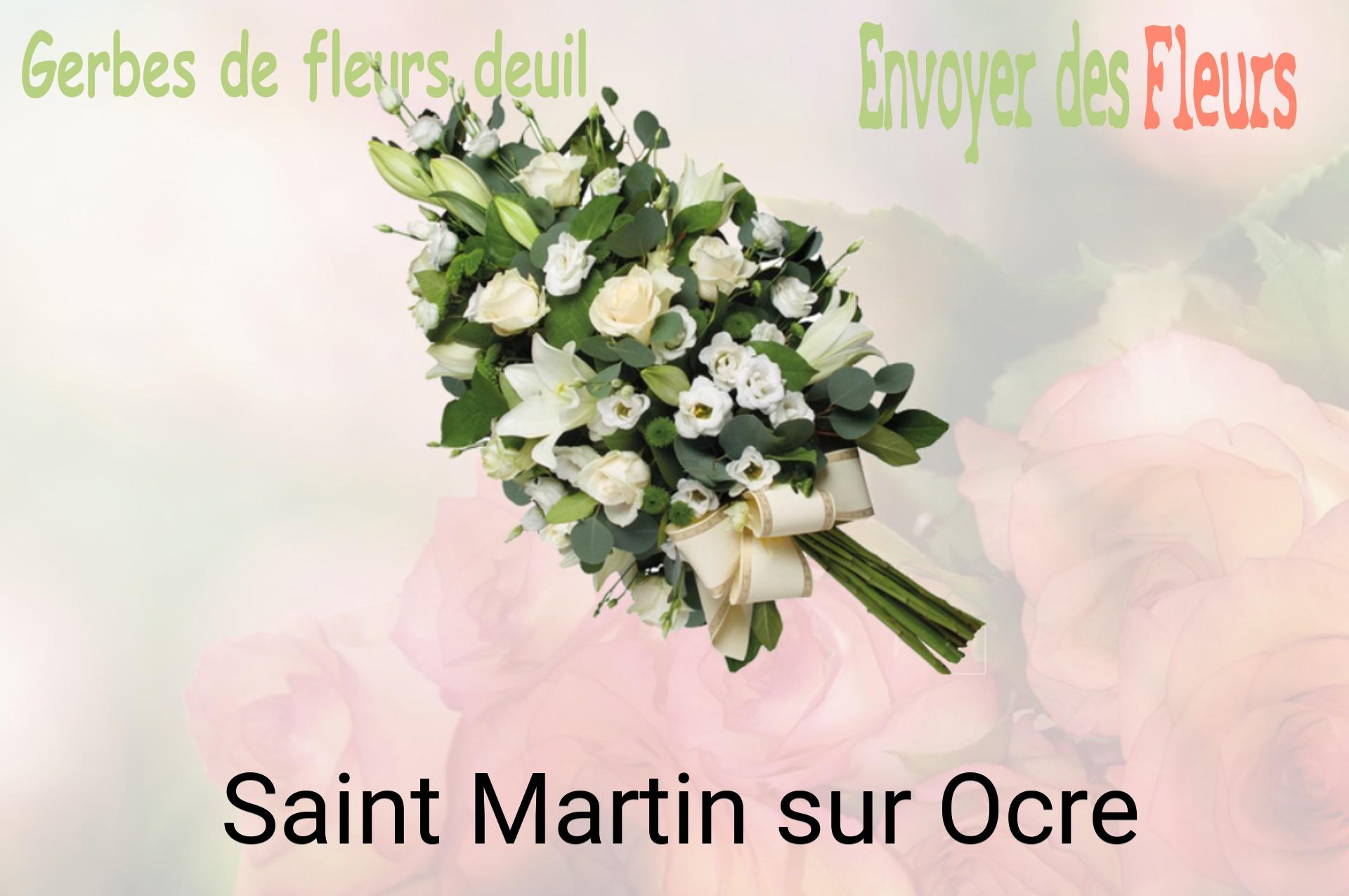 Gerbe de fleurs de deuil livrée à Saint-Martin-sur-Ocre